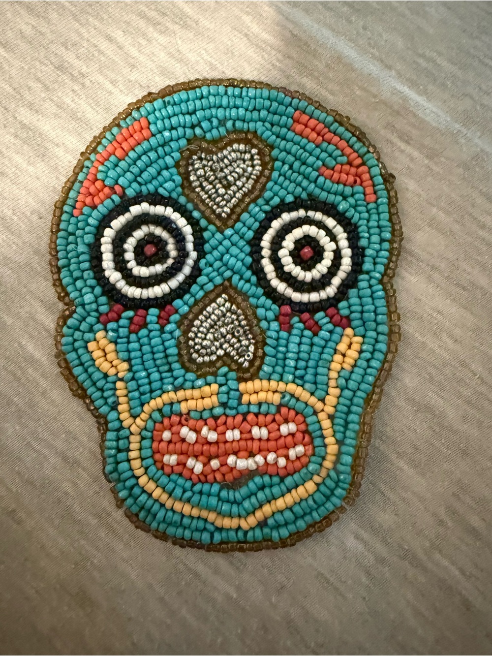 Beaded skull patch - Picture 6 of 8